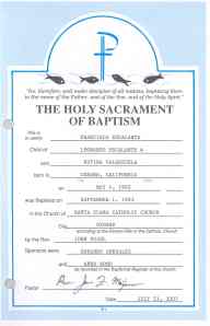 Francisca's Baptism 1903, Santa Clara Church, Oxnard, CA. 